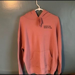 made in the image of god hoodie, large, fits a little big but so comfy and soft